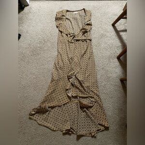 Max Studio Black and Gold Geometric Dress